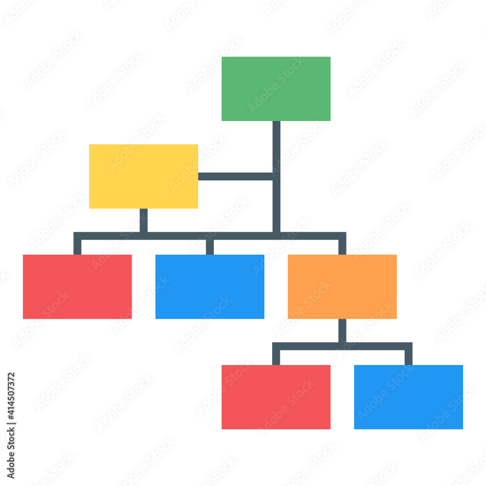 A hieratical chart icon in flat design
A hieratical chart icon in flat design