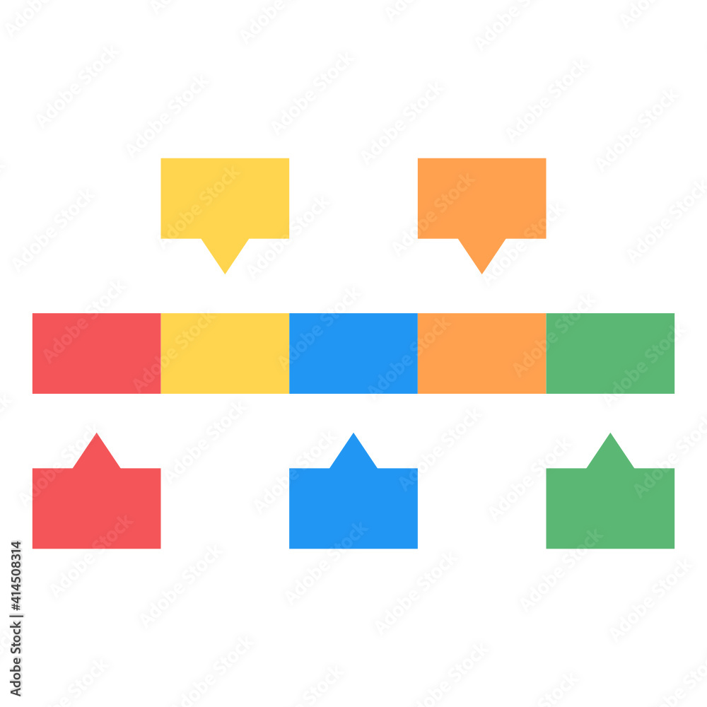 A timeline statistics icon in flat design
A timeline statistics icon in flat design