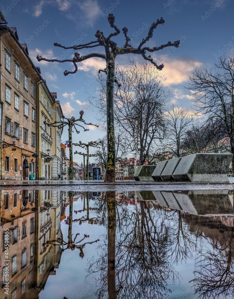 Sky reflection in the oldest European street