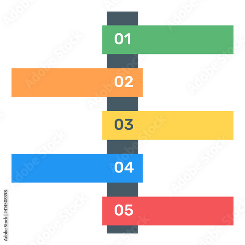  A flat icon of labels infographic design 