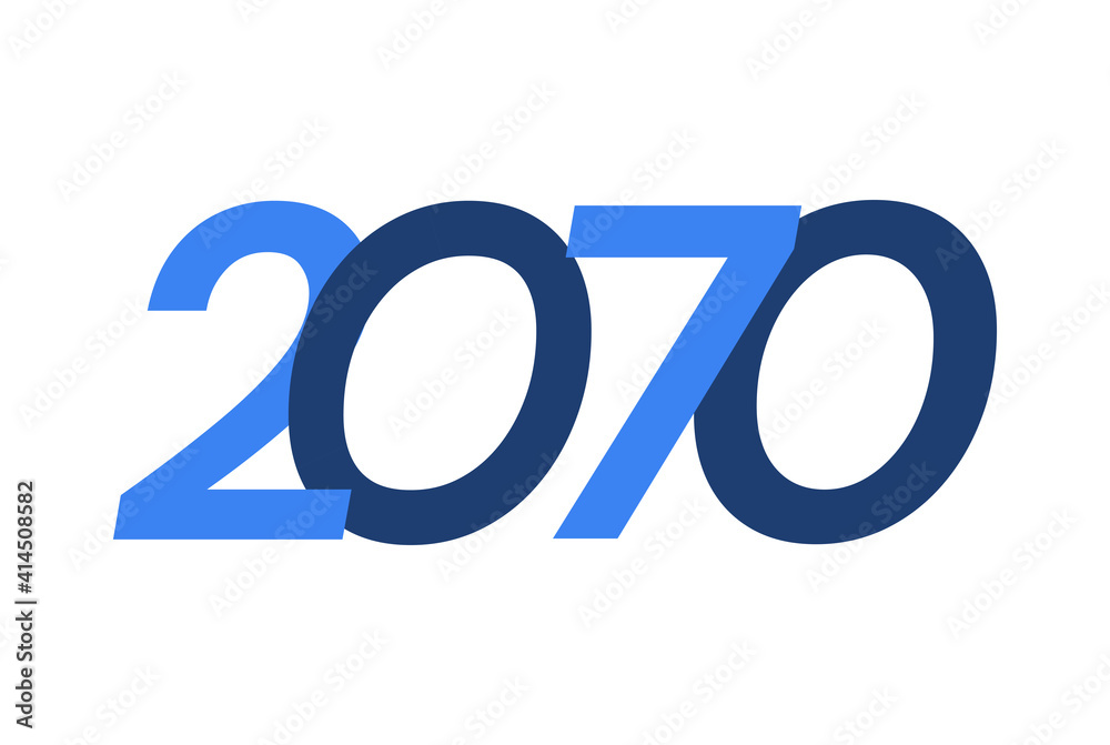 2070 Happy New Year logo design, New Year 2070 modern design isolated on white background 2070 Happy New Year logo design, New Year 2070 modern design isolated on white background