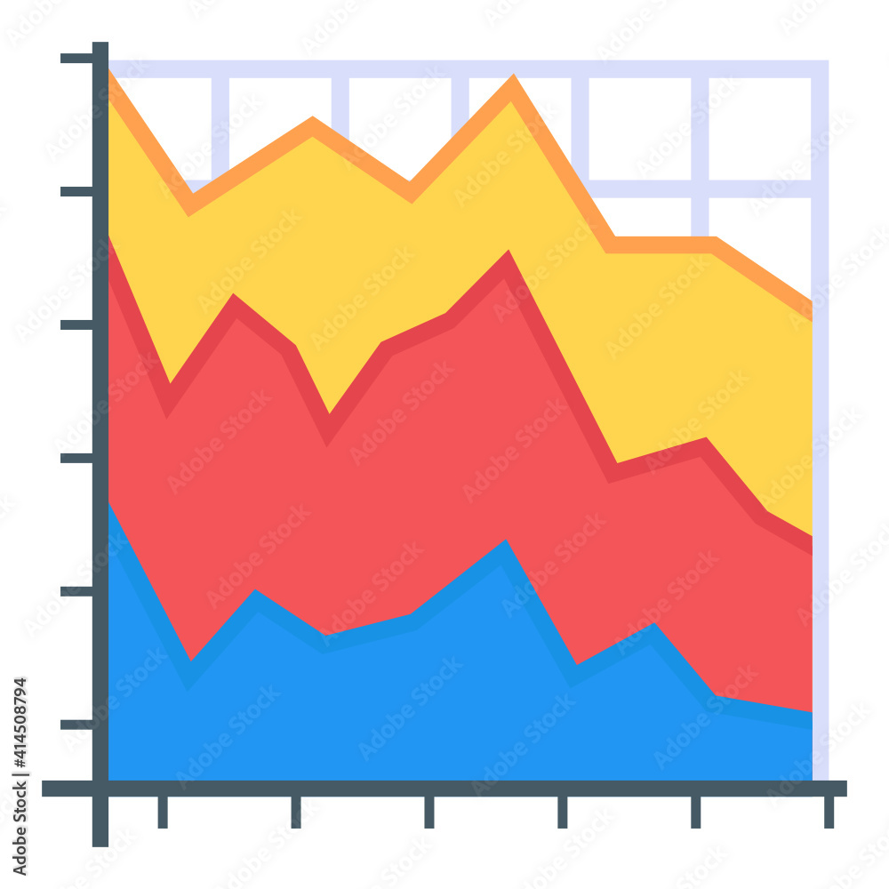 A multi layered chart icon in flat design
A multi layered chart icon in flat design
