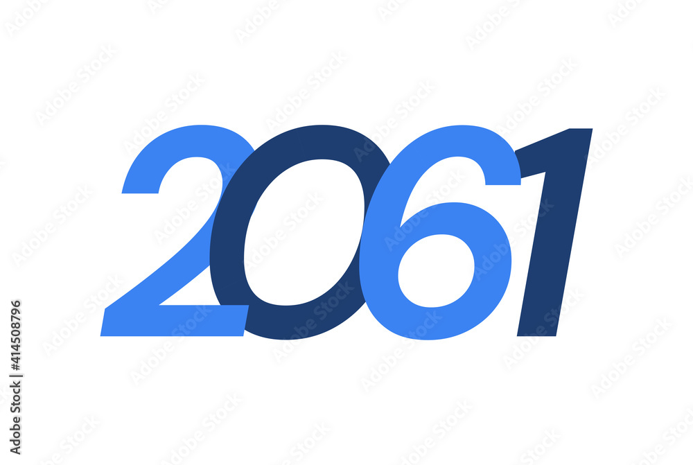 2061 Happy New Year logo design, New Year 2061 modern design isolated on white background 2061 Happy New Year logo design, New Year 2061 modern design isolated on white background