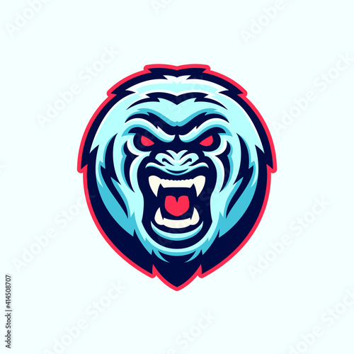 Mysterious beast modern style yeti sports logo mascot