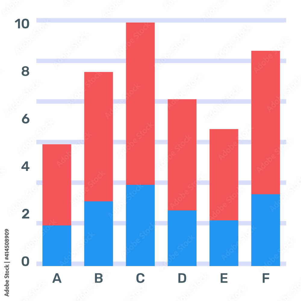 A flat icon of stacked bar chart in modern editable vector
A flat icon of stacked bar chart in modern editable vector