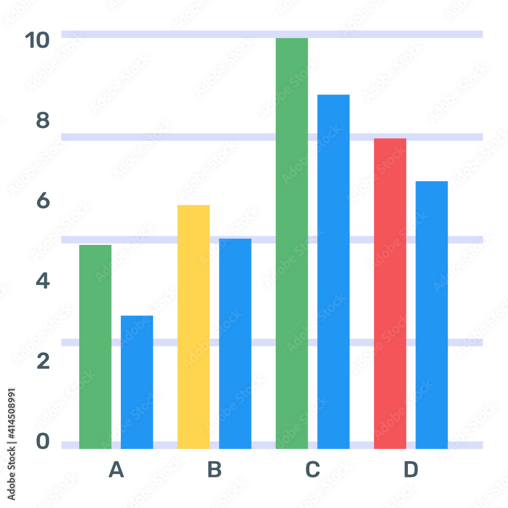 A flat icon of stacked bar chart in modern editable vector
A flat icon of stacked bar chart in modern editable vector