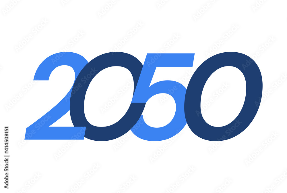 2050 Happy New Year logo design, New Year 2050 modern design isolated on white background 2050 Happy New Year logo design, New Year 2050 modern design isolated on white background