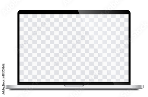 Laptop on white background vector
