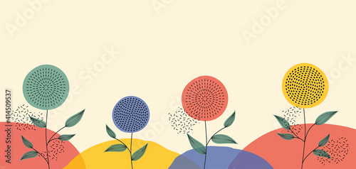 Abstract floral landscape
