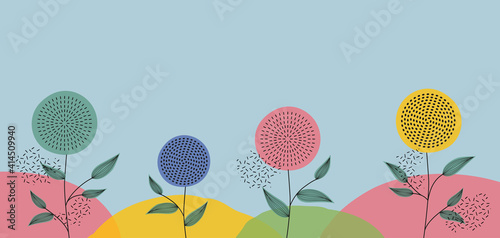 Abstract floral landscape