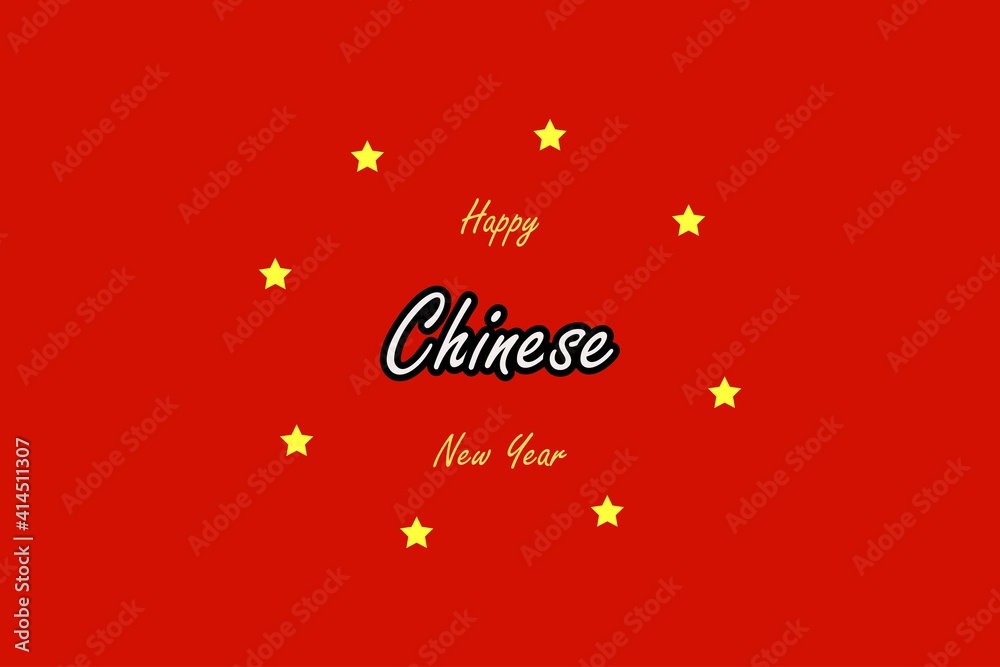 Chinese new year 2021, Chinese Happy New Year. Star sign Vector illustration. The lunar new year. Spring festival 