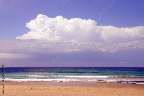 Storm clouds out at sea off the coast of Manly Beach in New South Wales, Australia photo