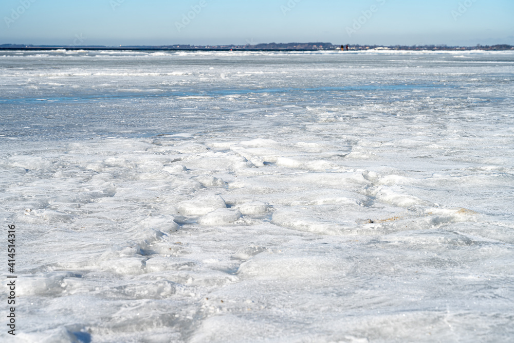 Ice covering an ocean bay. Picture from Lomma, southern Sweden Ice covering an ocean bay. Picture from Lomma, southern Sweden