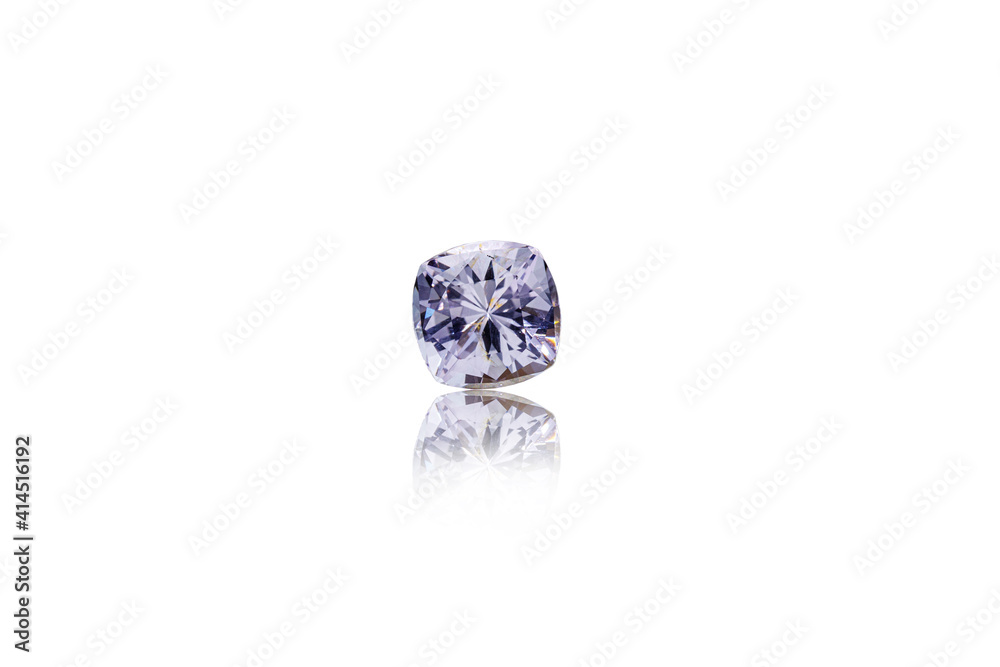 macro mineral faceted stone Morganite on a white background macro mineral faceted stone Morganite on a white background