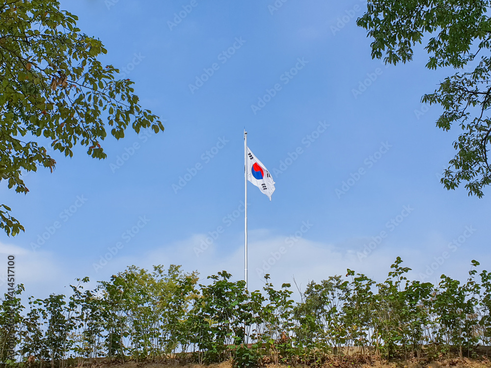 Fototapeta premium Taegeukgi,the national flag of Korea