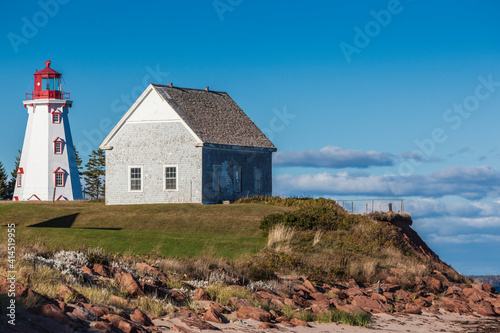 Canada, Prince Edward Island, Panmure Head Lighthouse.