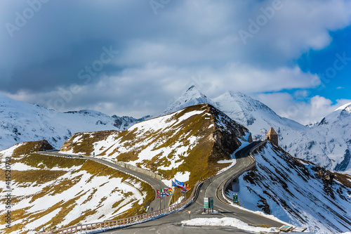  Alpine panoramic mountain road photo