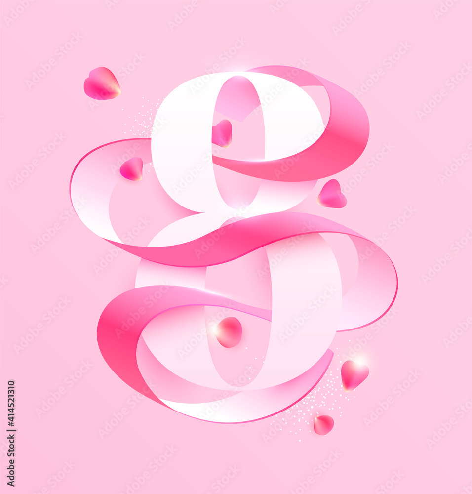 March 8 international women's day. Greeting card design. March 8 international women's day. Greeting card design.