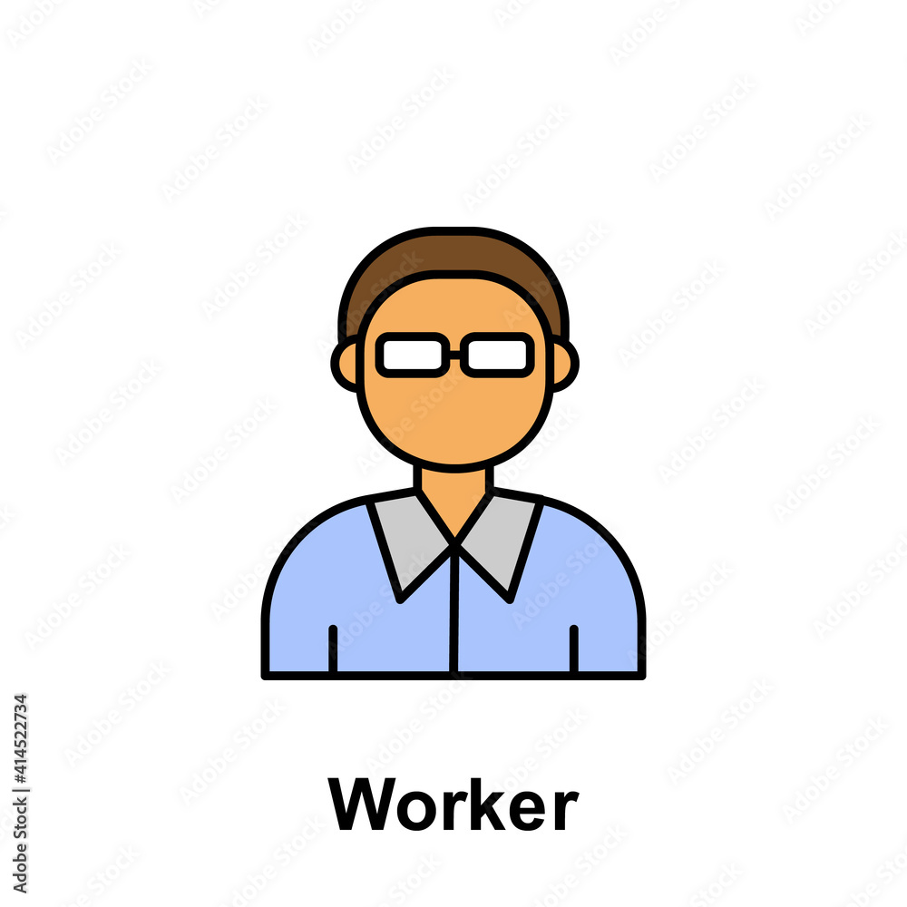 worker outline icon. Element of labor day illustration icon. Signs and symbols can be used for web, logo, mobile app, UI, UX