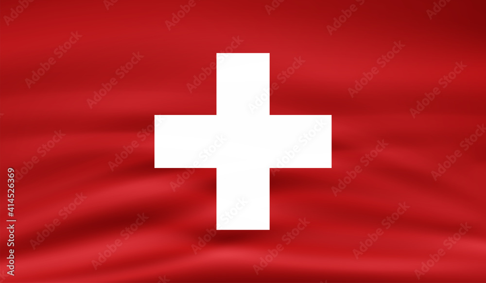 Vector illustration of Happy Switzerland National Day 01 August. Waving flags isolated on gray background. Vector illustration of Happy Switzerland National Day 01 August. Waving flags isolated on gray background.