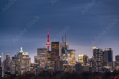 Photography Toronto city view from Riverdale Avenue. Ontario, Canada 