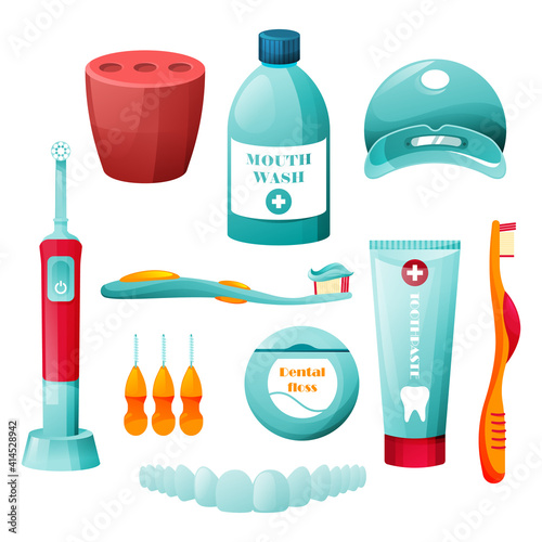 Dental hygiene, oral health or tooth cleaning care