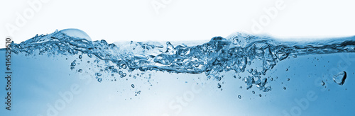 Wave. Water splashing over white background