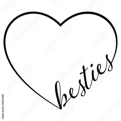 Besties, Best friend, Love, Heart, Besties forever