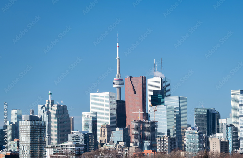 Obraz premium Toronto city view from Riverdale Avenue. Ontario, Canada