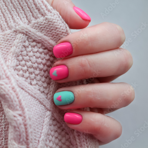 multi-colored manicure