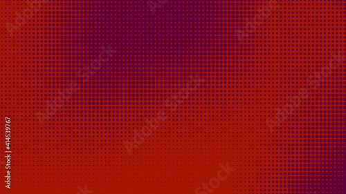 Dots halftone red purple color pattern gradient texture with technology digital background. Dots pop art comics style.