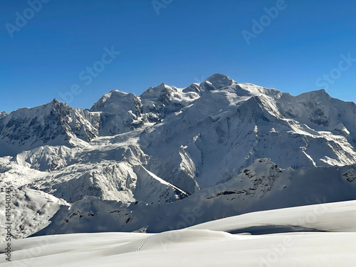 snow covered mountains