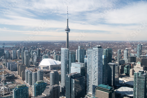 Aerial view of Toronto city skyline  Canada