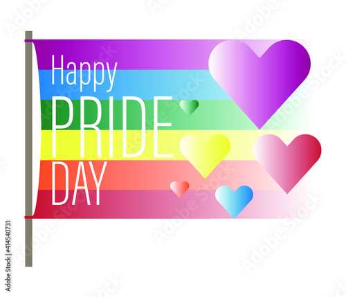 Pride moon poster vector design with line colorful rainbow text.  LGBT Pride for Lesbian Gay Bisexual and Transgender Design Element.