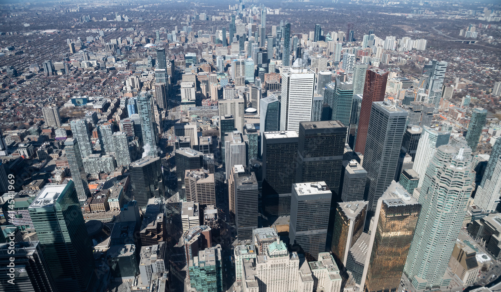 Fototapeta premium Aerial view of Toronto city skyline, Canada