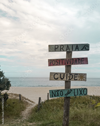 sign on the beach