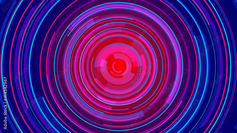 Circle neon lines technology Hi-tech blue background. Abstract graphic digital future concept design. Circle neon lines technology Hi-tech blue background. Abstract graphic digital future concept design.