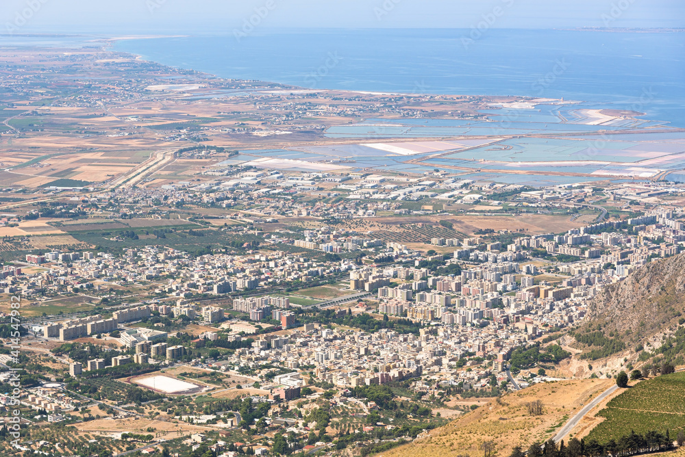 Aerial view of Trapani on Sicily