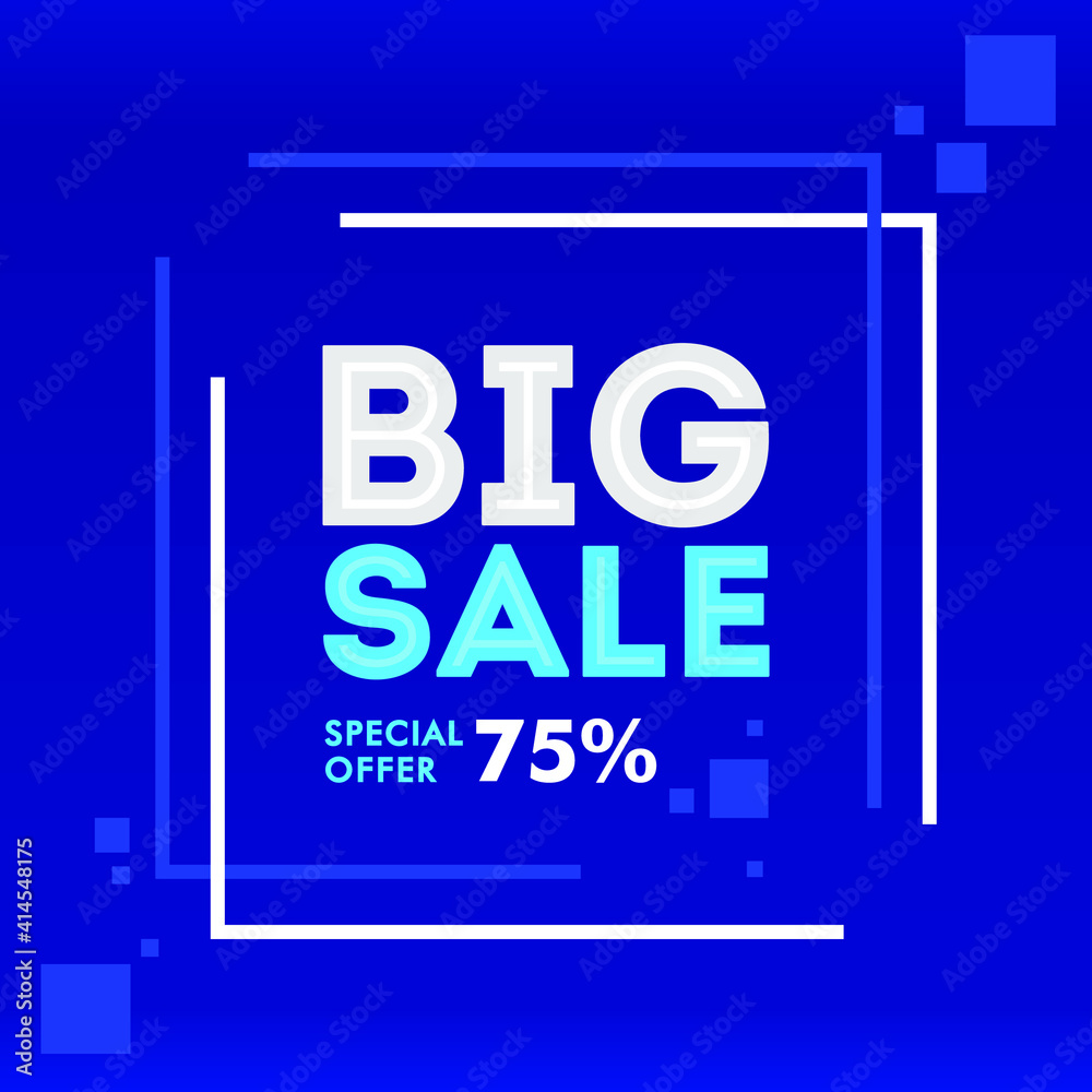 Sale banner template design Big sale special offer Vector illustration 