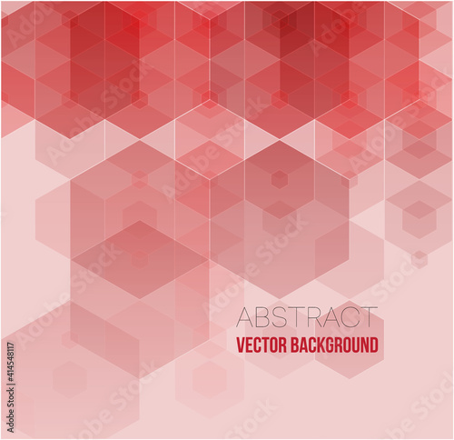 Low polygon background with copy-space, Abstract grey and red geometric corporate design background.
