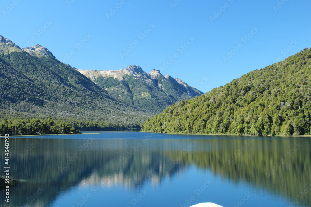 montain, hills and lake