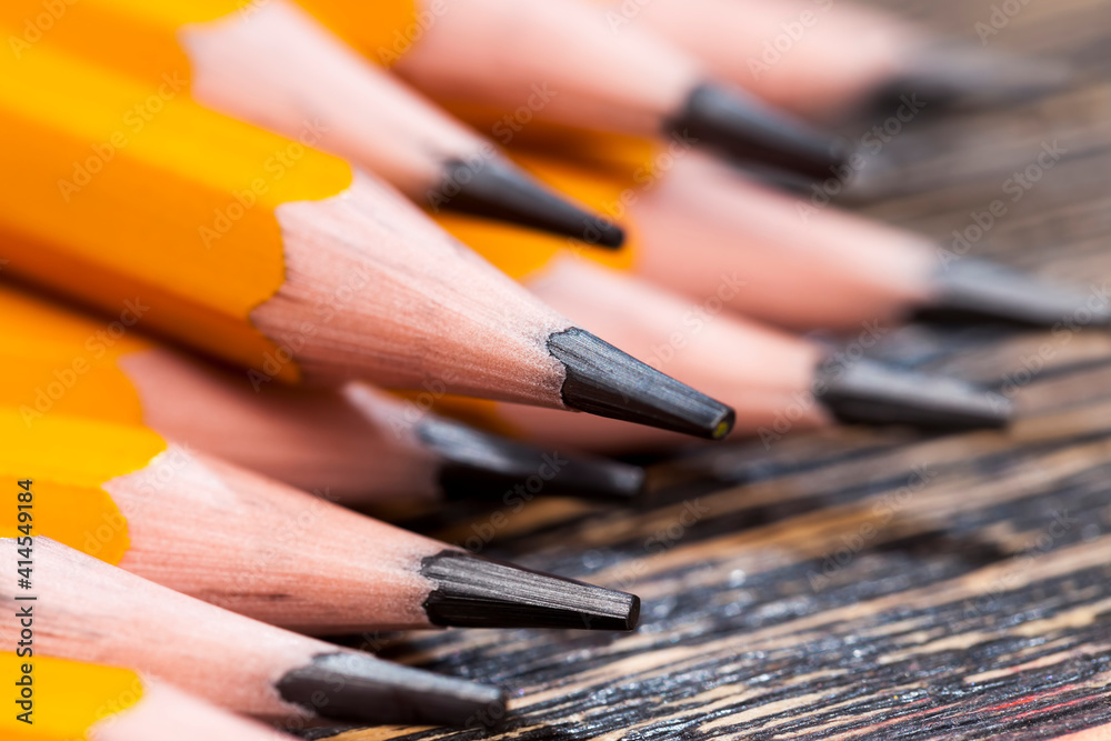 solid color wooden pencils with gray lead solid color wooden pencils with gray lead