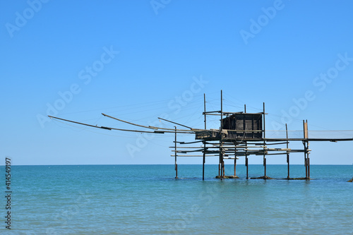 Typical trabocco on the Adriatic sea in Vasto, Italy. photo