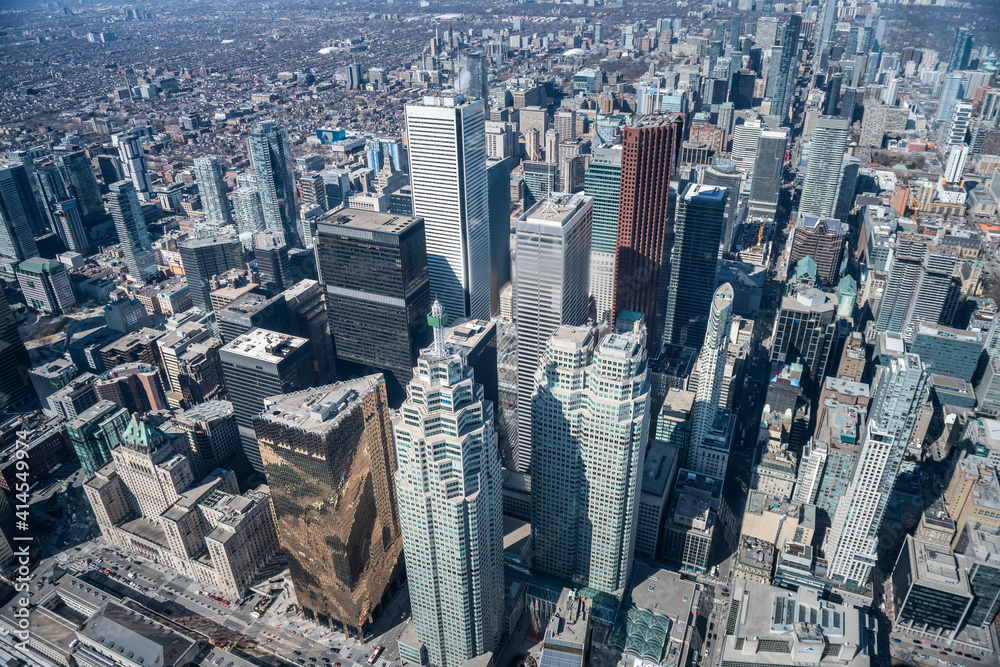 Fototapeta premium Aerial view of Toronto city skyline, Canada