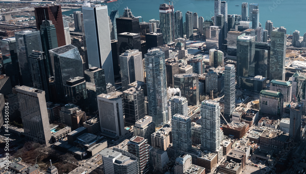 Fototapeta premium Aerial view of Toronto city skyline, Canada