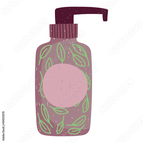 body lotion dispenser skin care product cosmetic cartoon white background