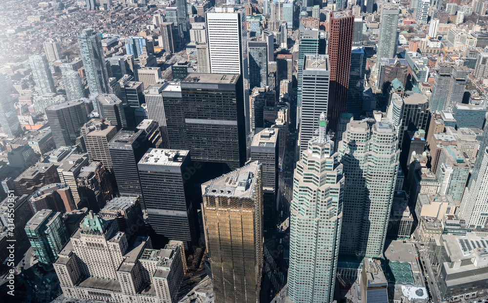 Obraz premium Aerial view of Toronto city skyline, Canada