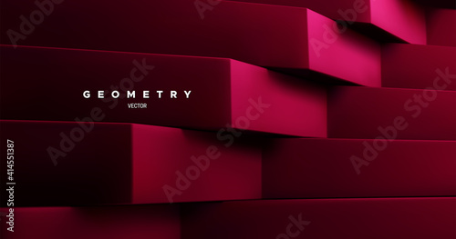 Wine red architectural background.