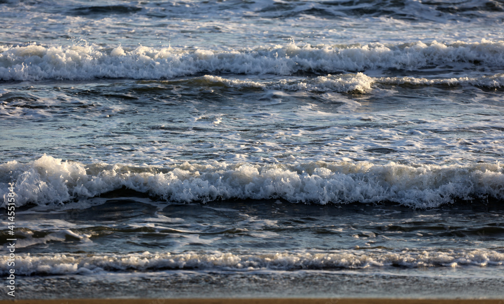 ocean waves, come to the beach at sunset ocean waves, come to the beach at sunset