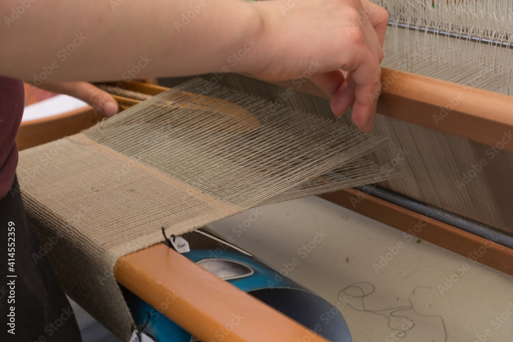 Person Produces A Quality Loom Textiles